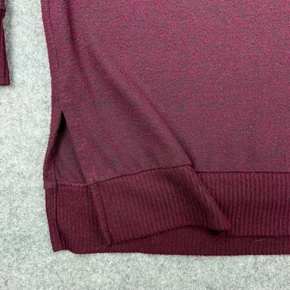 Lucky Brand Sweater Womens 2X XXL Purple Red Wine Long Sleeve‎ V Neck Pullover